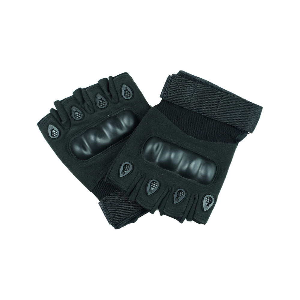 Tactical Fingerless Gloves- Black