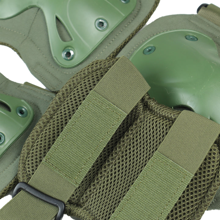 Set of 4 Tactical Knee and Elbow Pads - Olive Green
