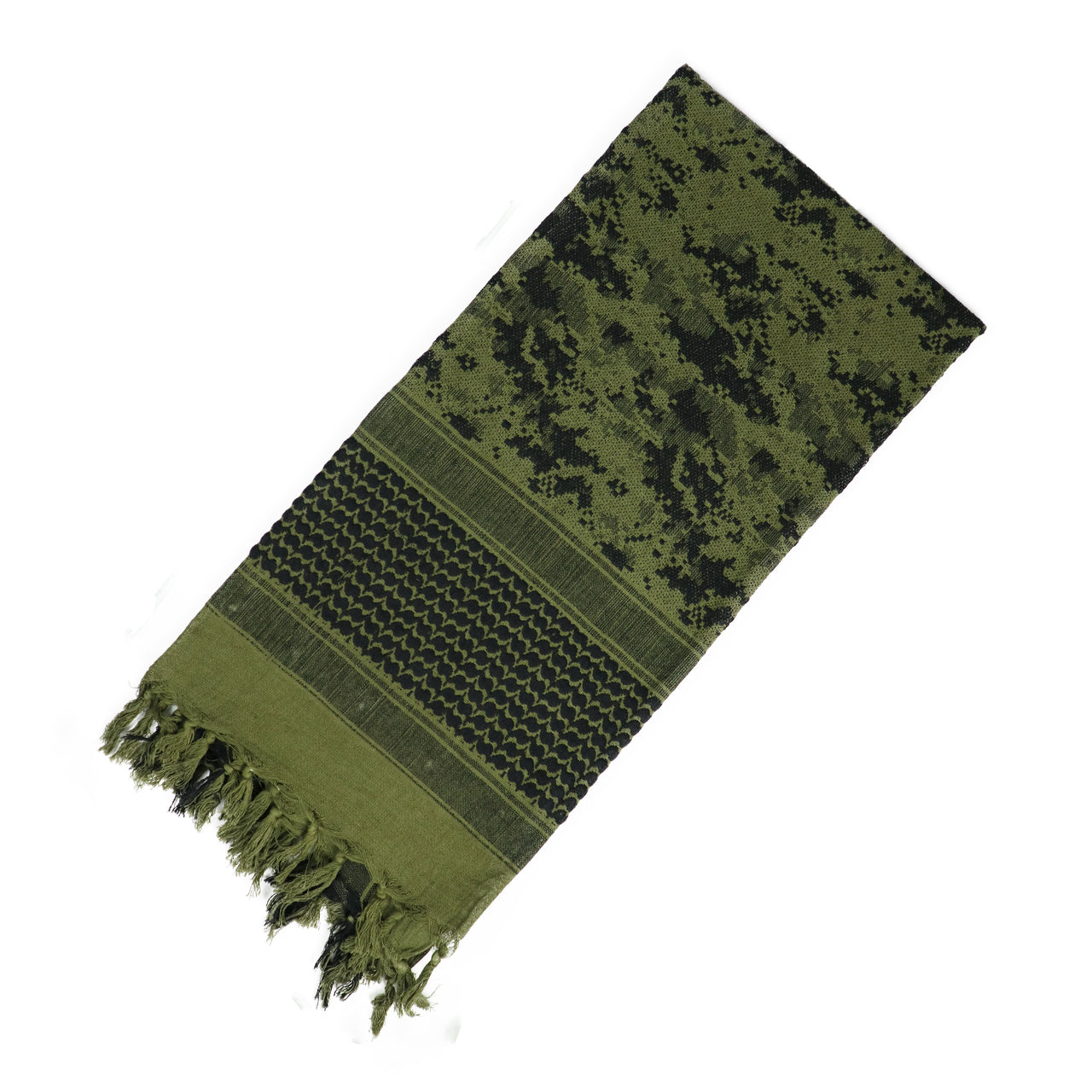 Tactical Shemagh - Olive Green - Digital Camo Pattern
