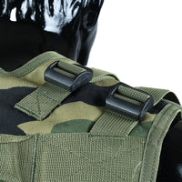 Thumbnail for Tactical Vest With Plate Carrier and Ammunition Pouch - Woodland Camo