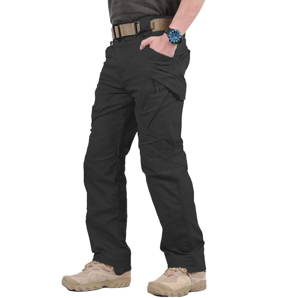 HARD LAND Men's Tactical Trousers Waterproof Ripstop Combat Work Trousers  EDC Lightweight Cargo Trousers with Elastic Waist Camouflage Size 30W/30L :  Amazon.co.uk: Fashion
