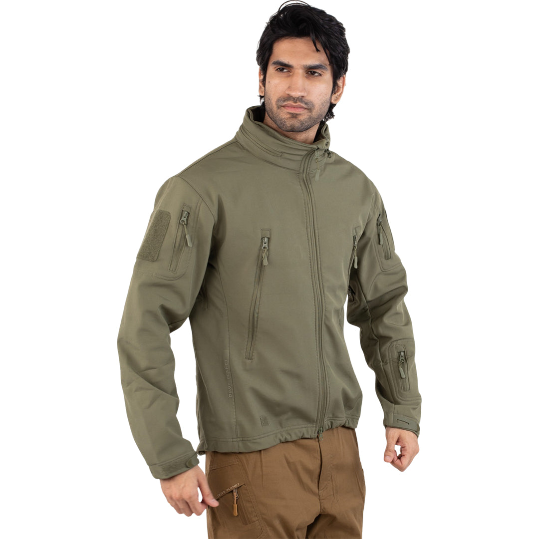 Tactical Softshell Military Jacket  - Olive Green