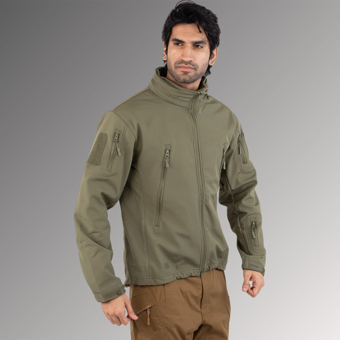 Tactical Softshell Military Jacket  - Olive Green