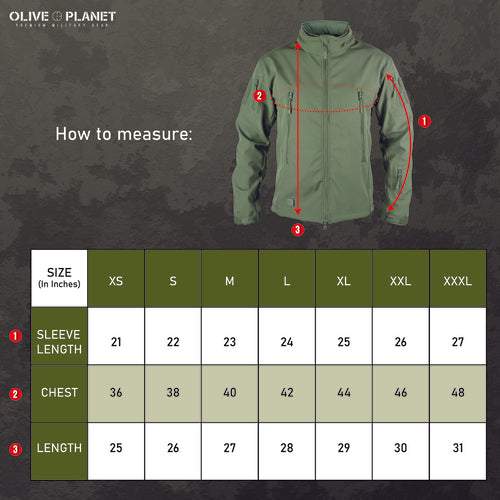 Tactical Softshell Military Jacket  - Olive Green