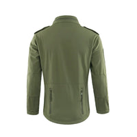 Thumbnail for Tactical Softshell Military Jacket with Buttons and Shoulder Flaps - Olive Green