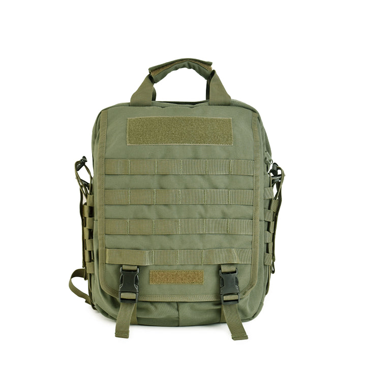 Front View of Olive Green Army Laptop Bag