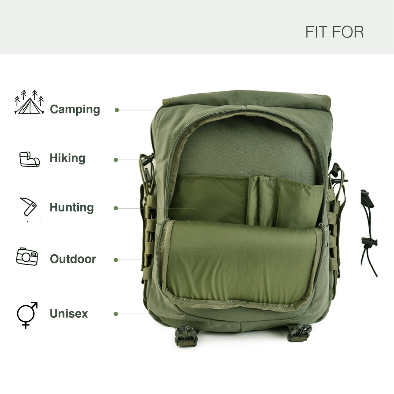 Olive Planet Nylon Tactical Rucksack Woodland Camo (65L) at Rs 4250 in  Bengaluru