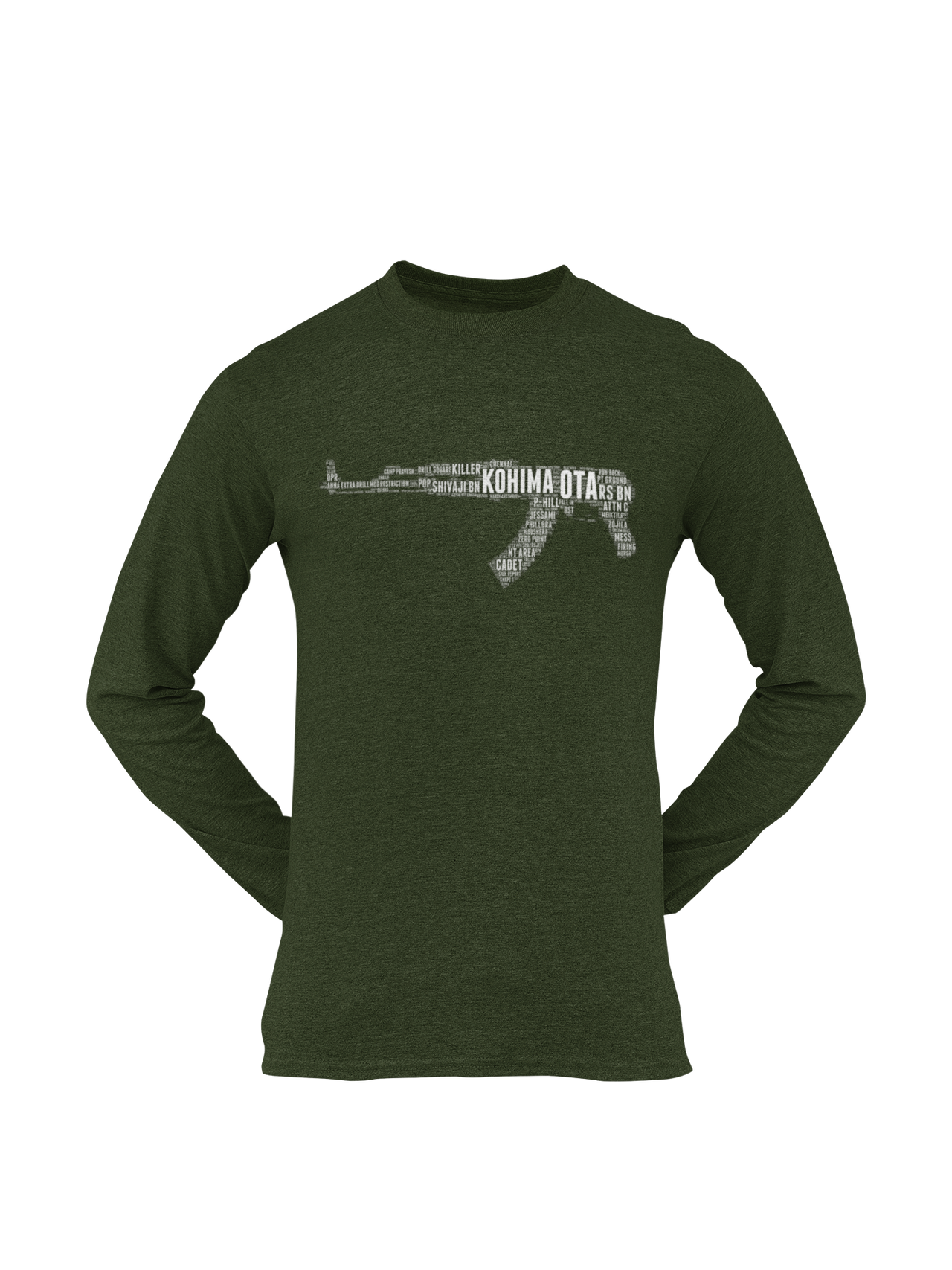 OTA T-shirt - Word Cloud Kohima - AK-47 Folding Stock (Men)