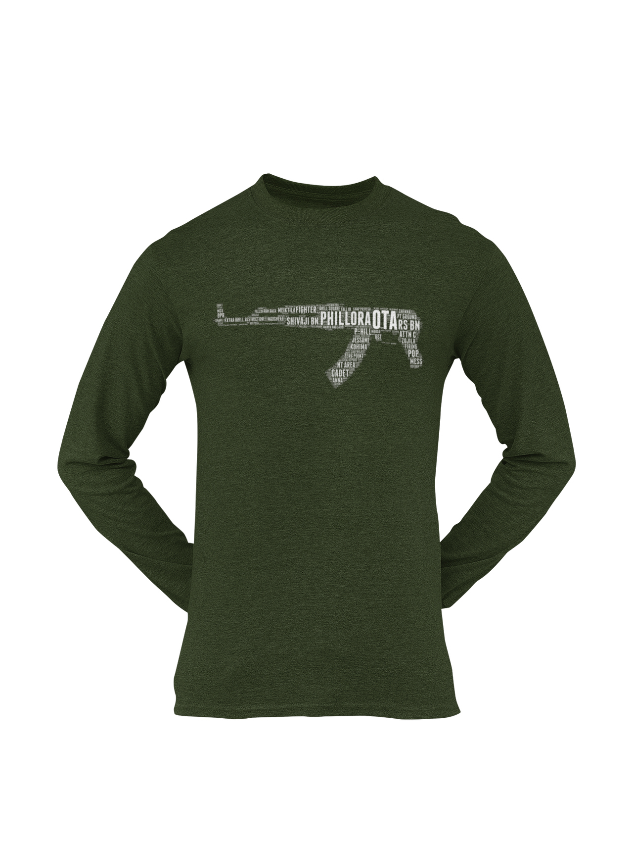 OTA T-shirt - Word Cloud Phillora - AK-47 Folding Stock (Men)