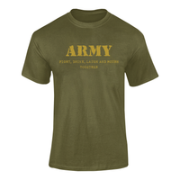 Thumbnail for Army T-shirt - Fight, Drink, Laugh and Mourn Together (Men)
