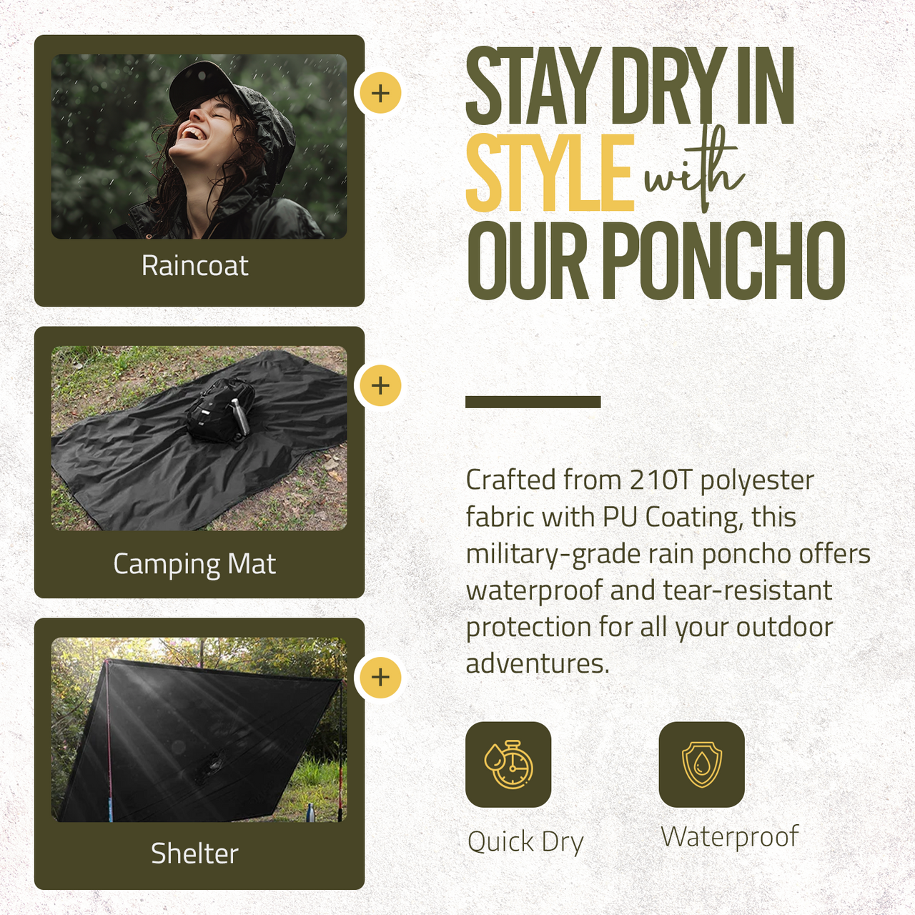 Military Rain Poncho