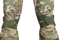 Thumbnail for Camouflage pants with green straps of knee pads