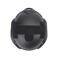 Thumbnail for Top view of a black colour military MICH 2000 tactical helmet with rail on a white background