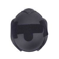 Thumbnail for Top view of a black colour military MICH 2001 tactical helmet with rail on a white background