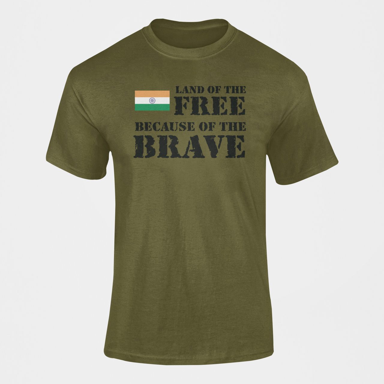 Military T-shirt - Land of the Free, Because of the Brave (Men)