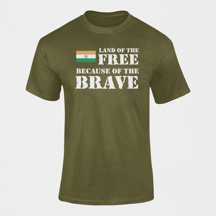 Military T-shirt - Land of the Free, Because of the Brave (Men)
