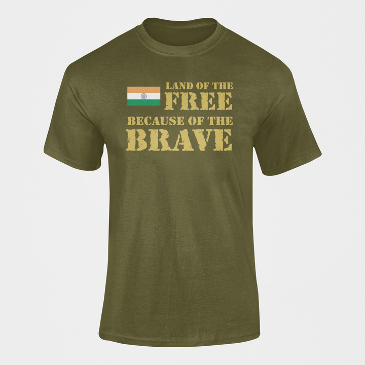 Military T-shirt - Land of the Free, Because of the Brave (Men)