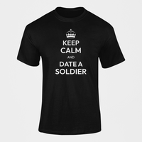 Thumbnail for Military T-shirt - Keep Calm and Date a Soldier (Men)