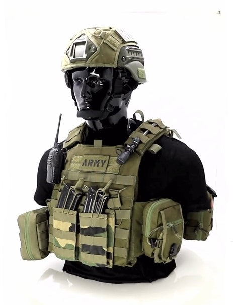 Tactical Bullet Proof Plate Carrier Vest (for Ordnance Issue Plates and AK Magazine)
