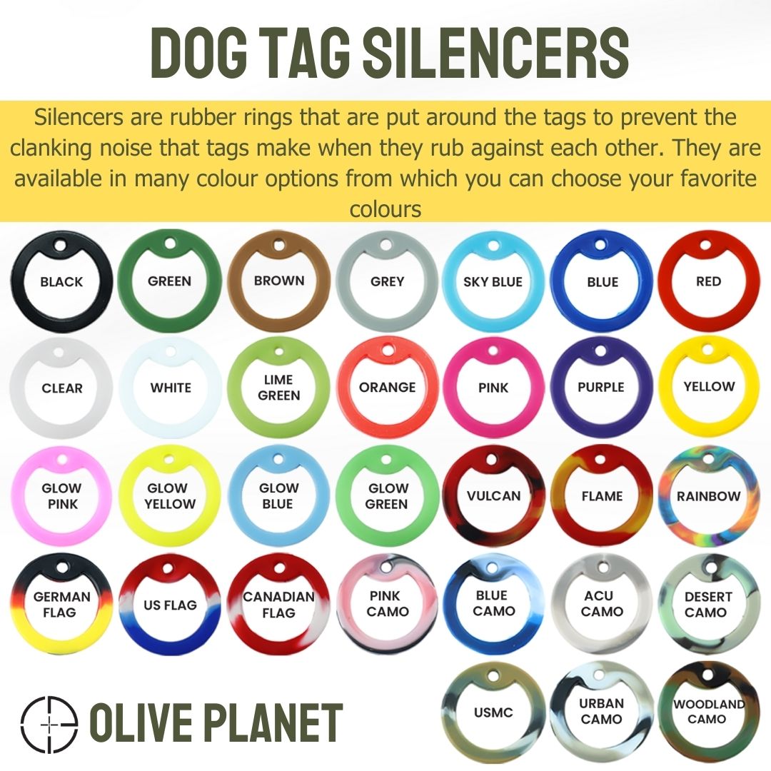 Set Of 2 Personalised Dog Tags - Black