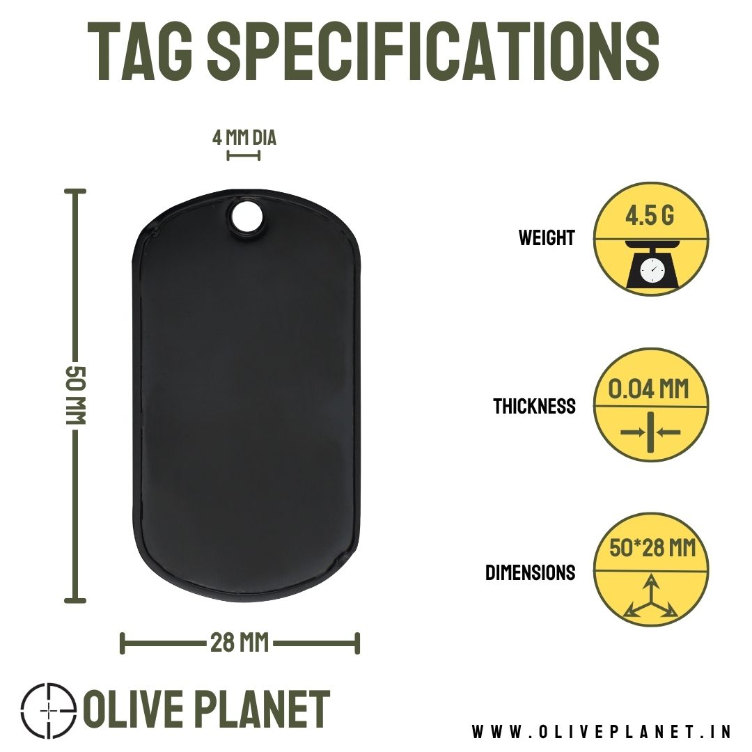 Set Of 2 Personalised Dog Tags - Black