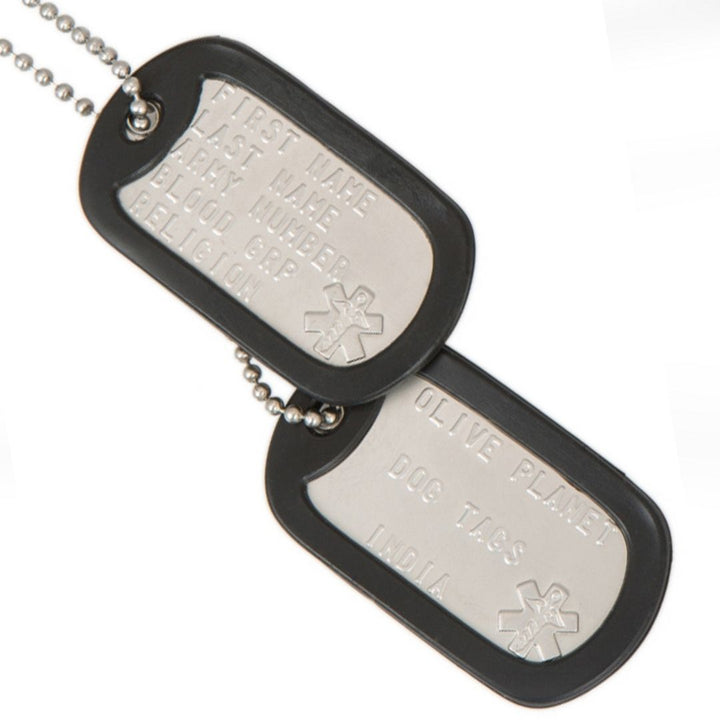 Set Of 2 Personalised Dog Tags - Medic Alert