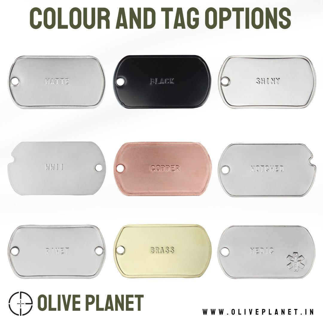 Set of 2 Personalised Dog Tags - Matte