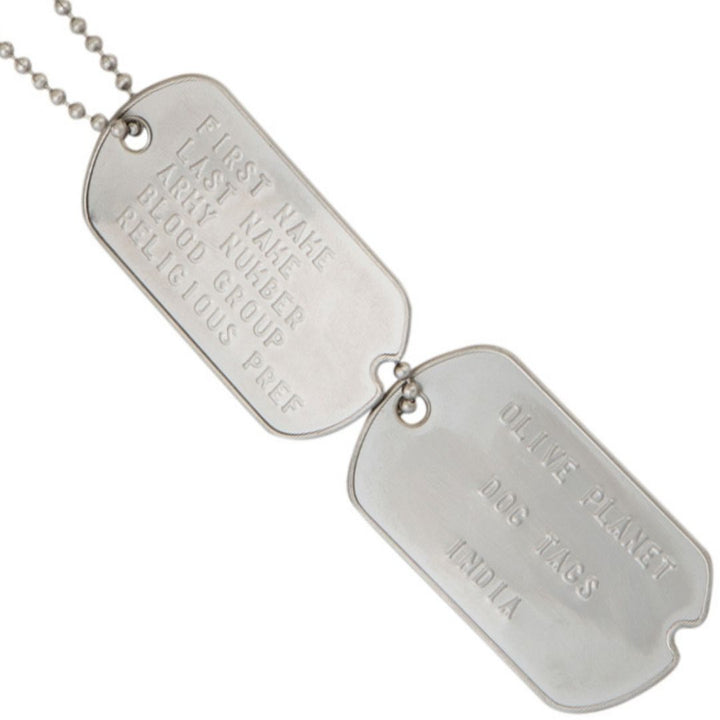 Set Of 2 Personalised Dog Tags - Notched