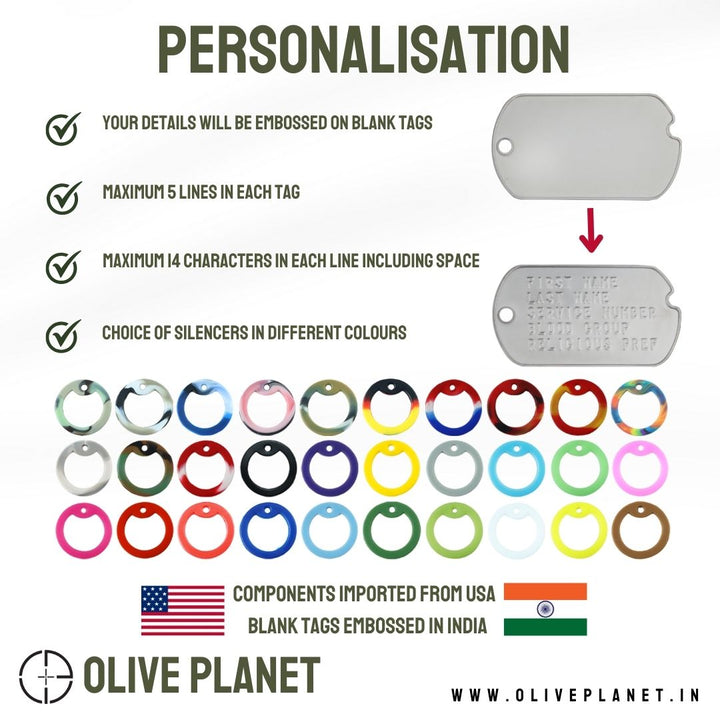 Set Of 2 Personalised Dog Tags - Notched