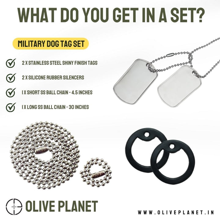 Set Of 2 Personalised Dog Tags - Shiny