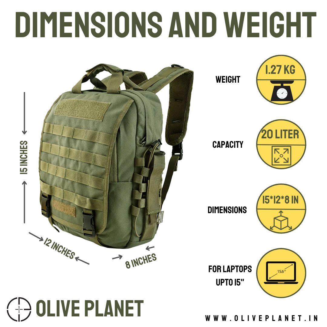 Military Laptop Backpack - 15 Inches