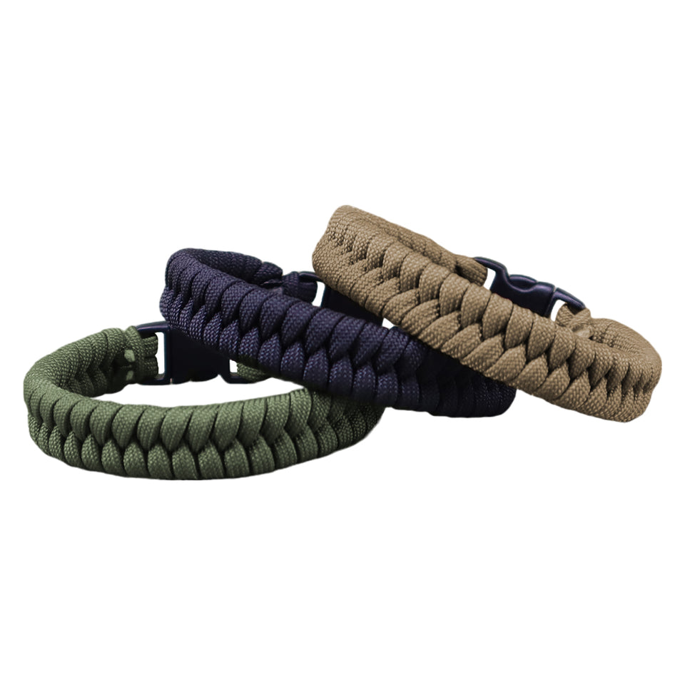 Paracord 550 Bracelet Fishtail Weave Olive Planet