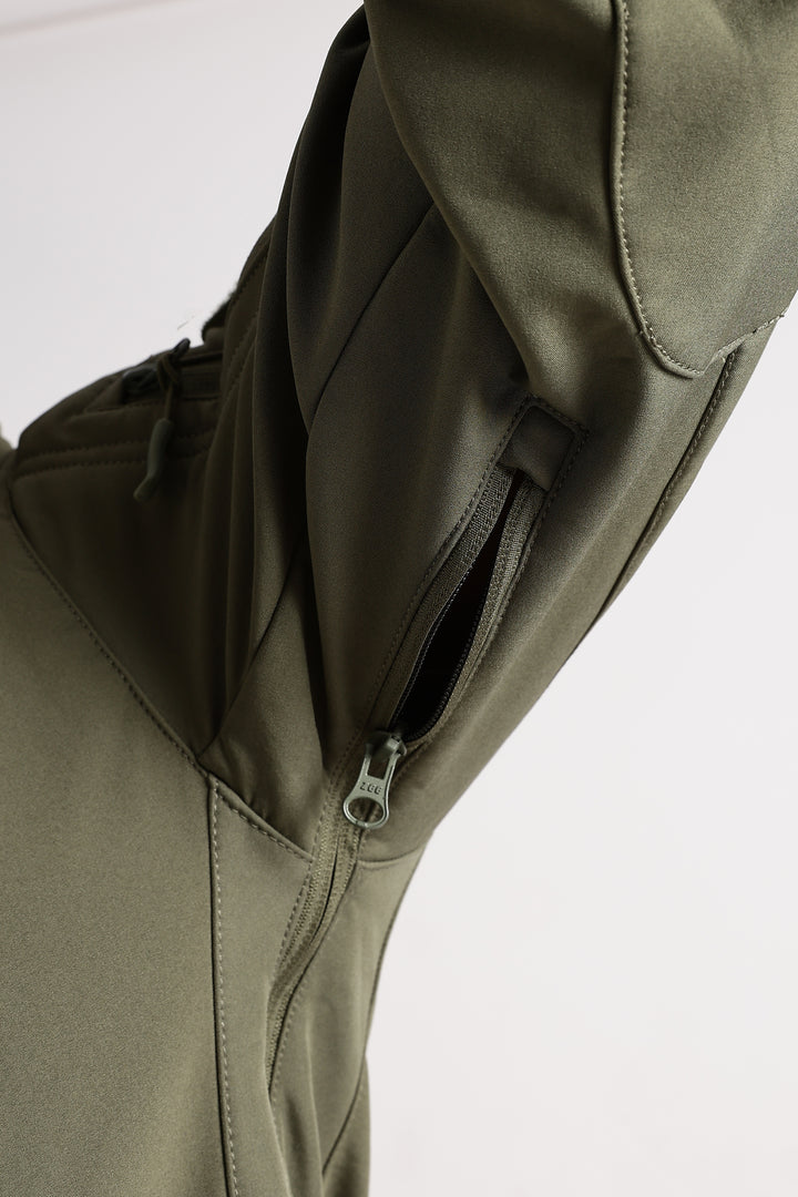 Tactical Softshell Military Jacket  - Olive Green