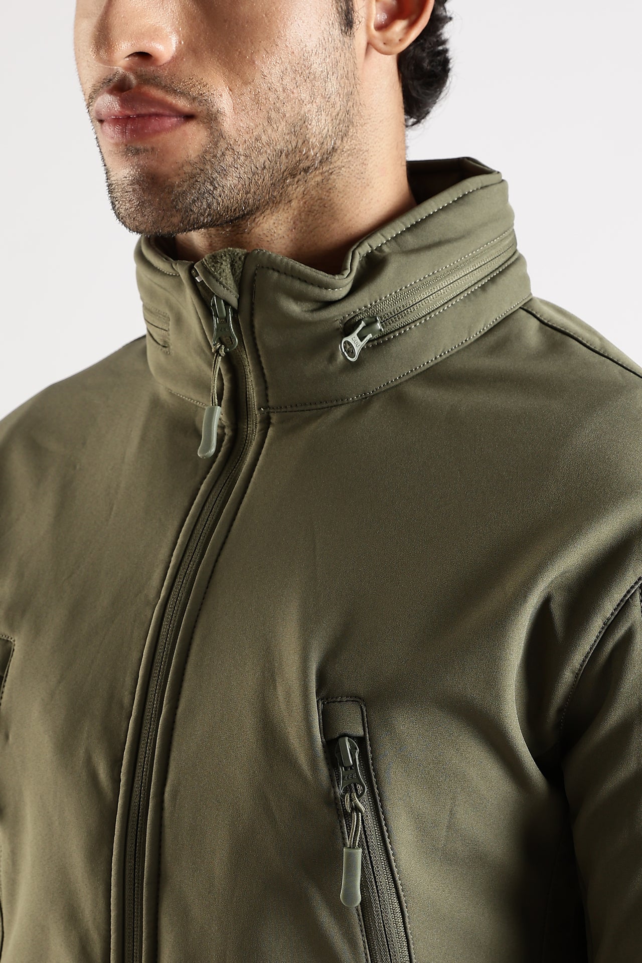 Tactical Softshell Military Jacket  - Olive Green