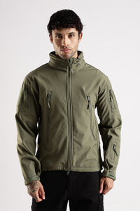 Thumbnail for Tactical Softshell Military Jacket  - Olive Green