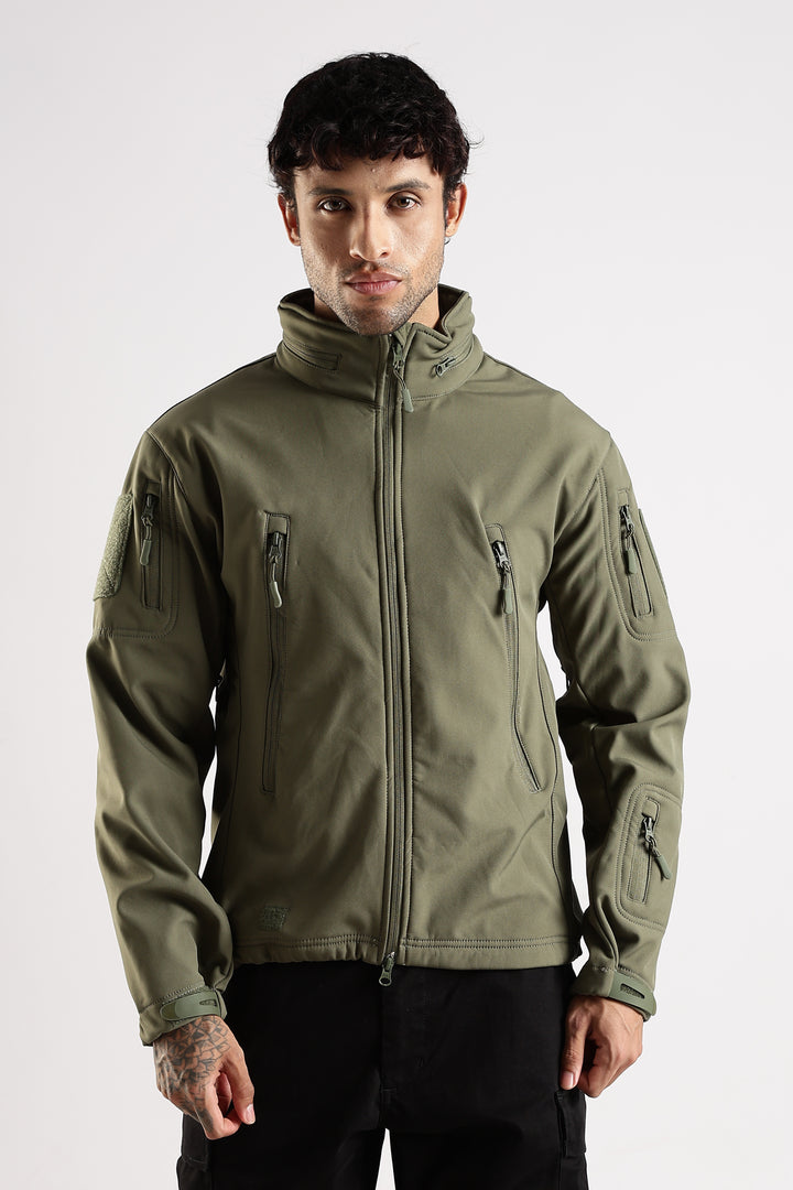 Tactical Softshell Military Jacket  - Olive Green