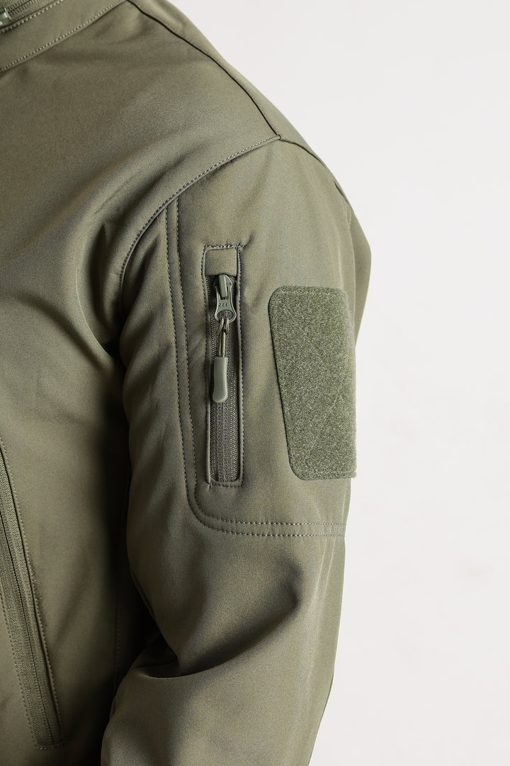 Tactical Softshell Military Jacket  - Olive Green