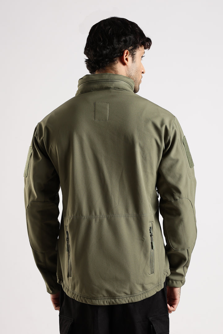 Tactical Softshell Military Jacket  - Olive Green
