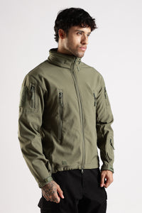 Thumbnail for Tactical Softshell Military Jacket  - Olive Green