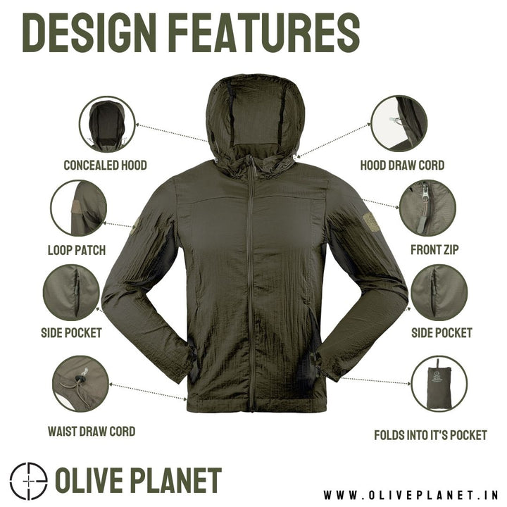 Tactical Windcheater - Olive Green