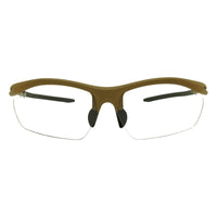 Thumbnail for Front view of Tactiv Clearline Tan sunglasses with clear lens and black accents on a white background