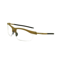 Thumbnail for Left side view of Tactiv Clearline Tan sunglasses with clear lens and black accents on a white background