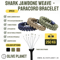 Thumbnail for Paracord Bracelet - Shark Jawbone