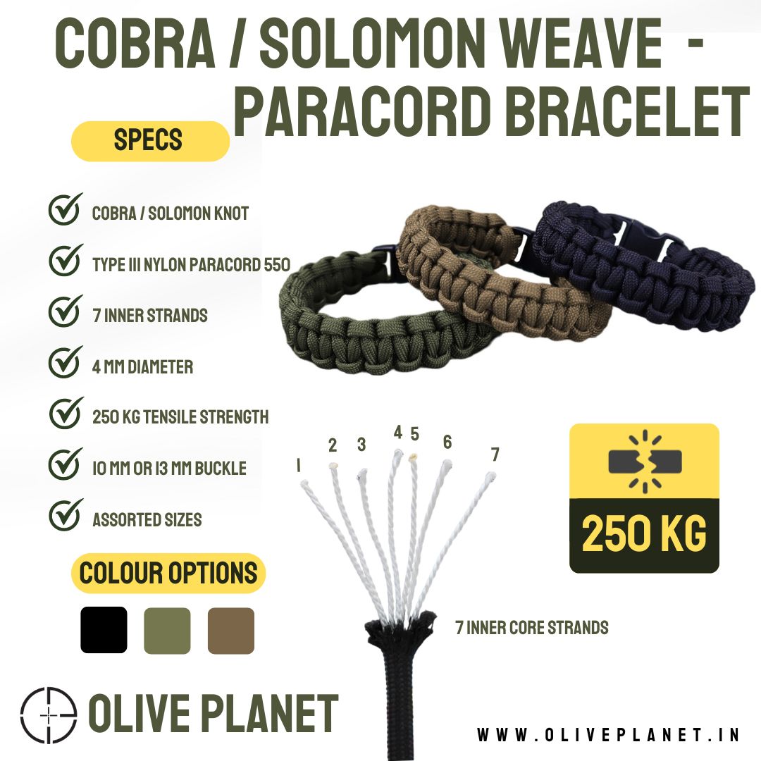 Paracord 550 Bracelet | Cobra Knot | Solomon Knot – Olive Planet