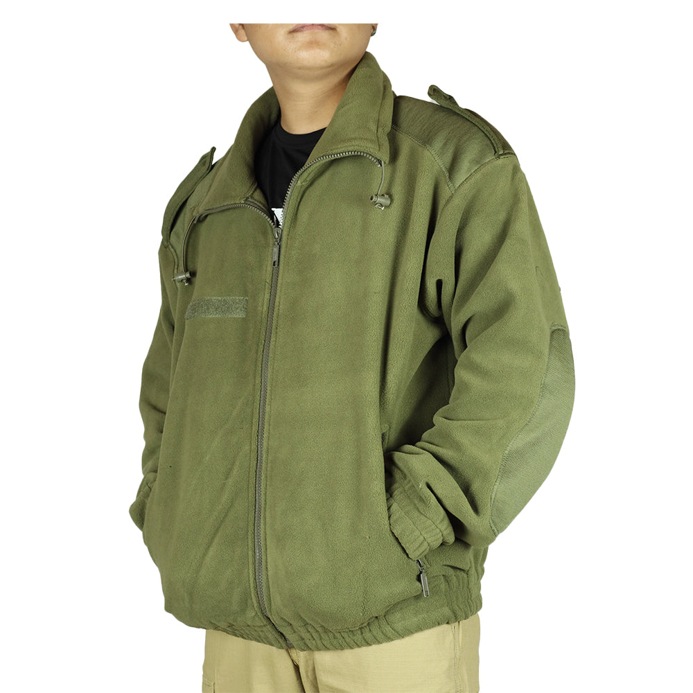 Cold Weather Army Fleece Jacket - Olive Green