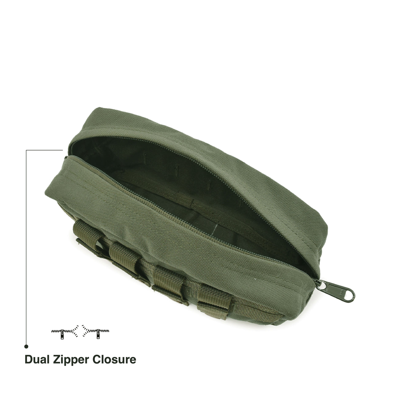 8 x 5 Molle Utility Pouch - Olive Green