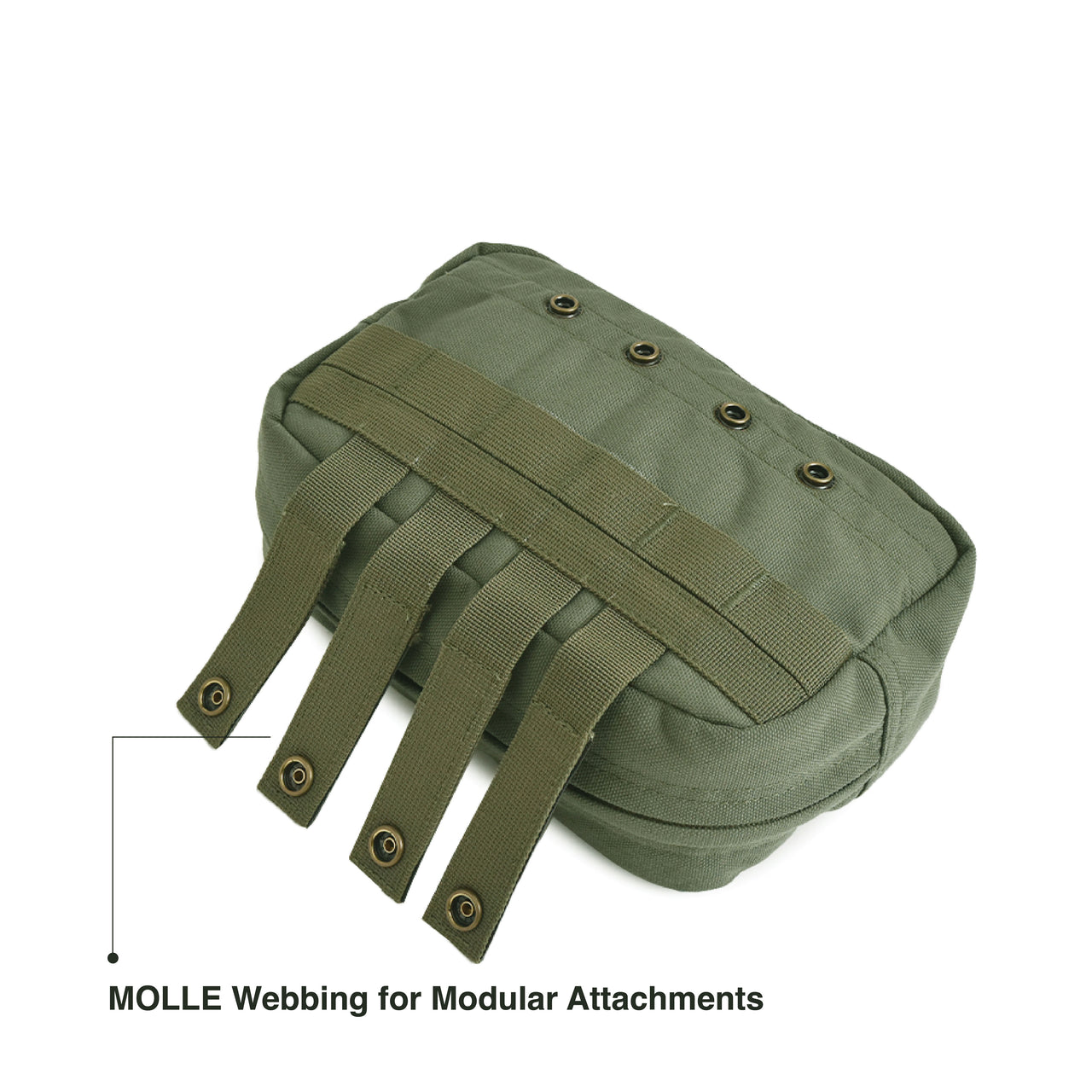8 x 5 Molle Utility Pouch - Olive Green