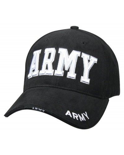 Deluxe Black Low Profile Cap - Army