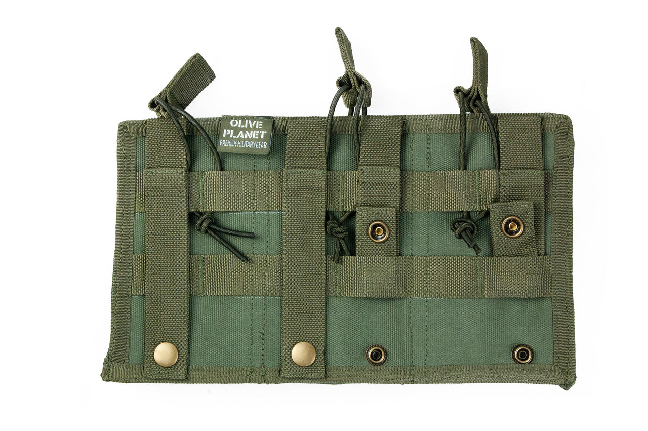 MOLLE Triple Magazine Pouch - Open Top - Olive Green