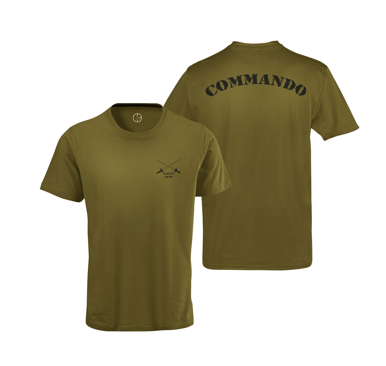 T-Shirt-Commando-Back Print-Half Sleeve